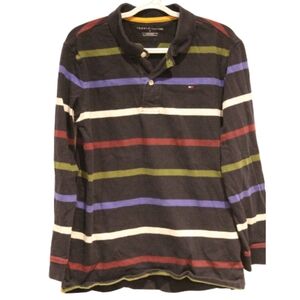 2/$30 🏷 Tommy Hilfiger Striped Long Sleeve Polo Size 7